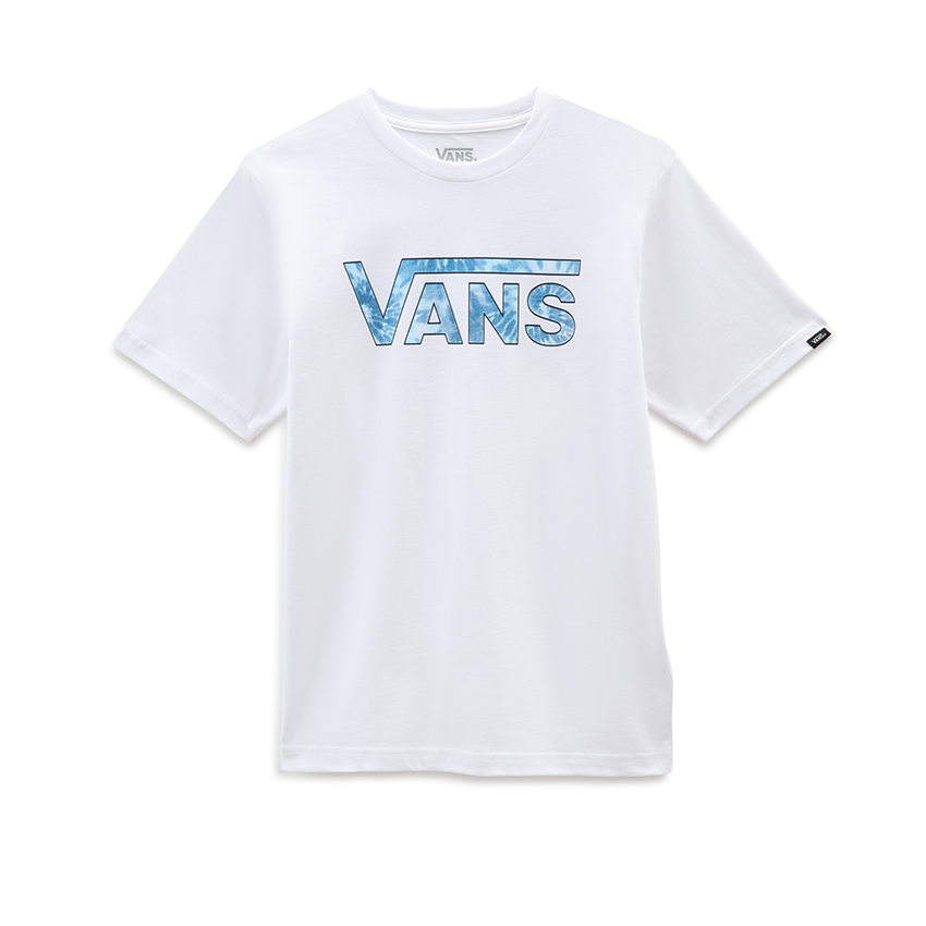 T-Shirt Vans Bambino Classic Logo Fill Bianco