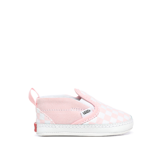 Turnschuhe Vans Slip-on V Crib Neonato Checker Rosa