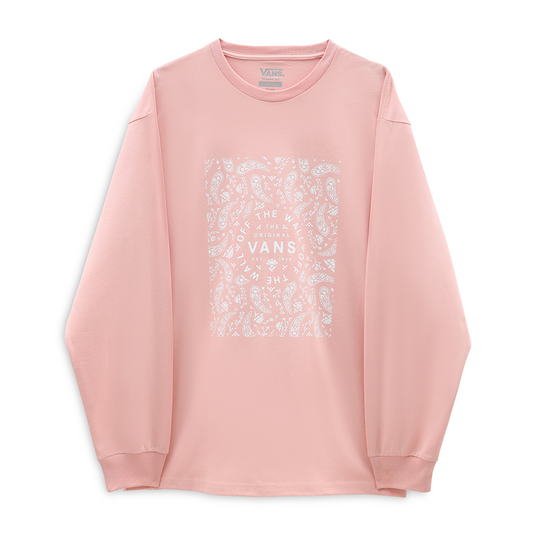 T-Shirt Vans Ls Bandana Paisley Rosa