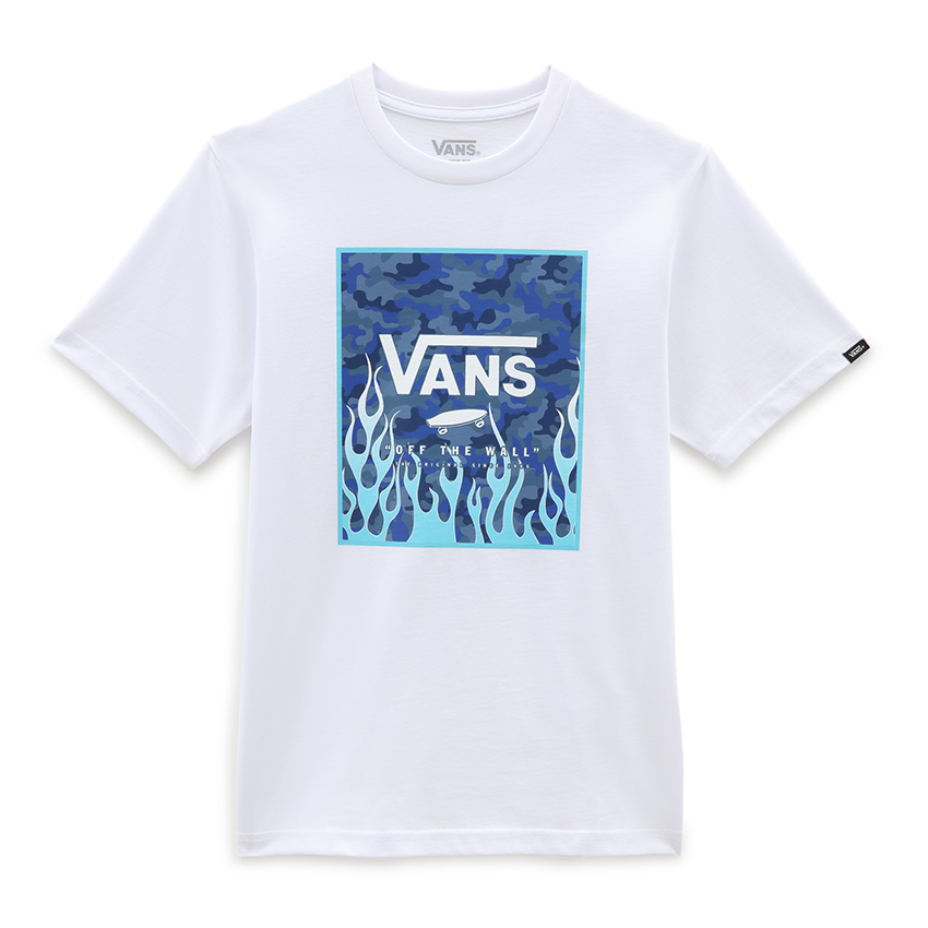 T-Shirt Vans Bambino Print Box Camo Bianco