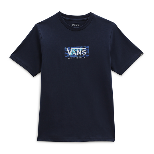T-shirt Vans Bambino Easy Logo Camo Flame Blu