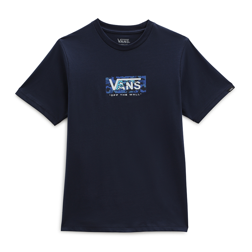 T shirt Vans Kids Easy Logo Camo Flame Blue sur Liquid Store