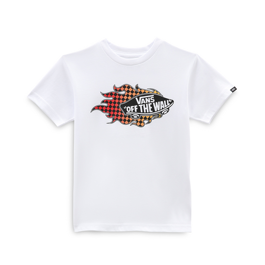 T-Shirt Vans Baby Flame Bianco