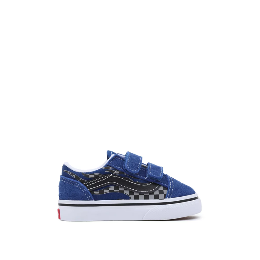 Baskets Vans Old Skool Baby Check-Bleu