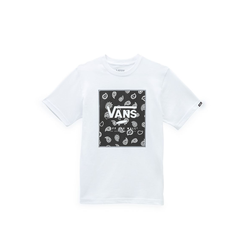 T-Shirt Vans Print Box Boys Bianco