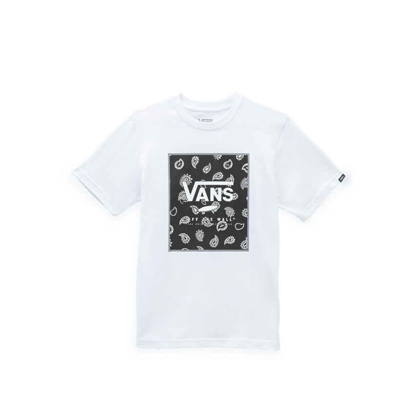 T-Shirt Vans Print Box Boys White