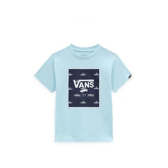T-Shirt Vans Bambino Print Box Celeste