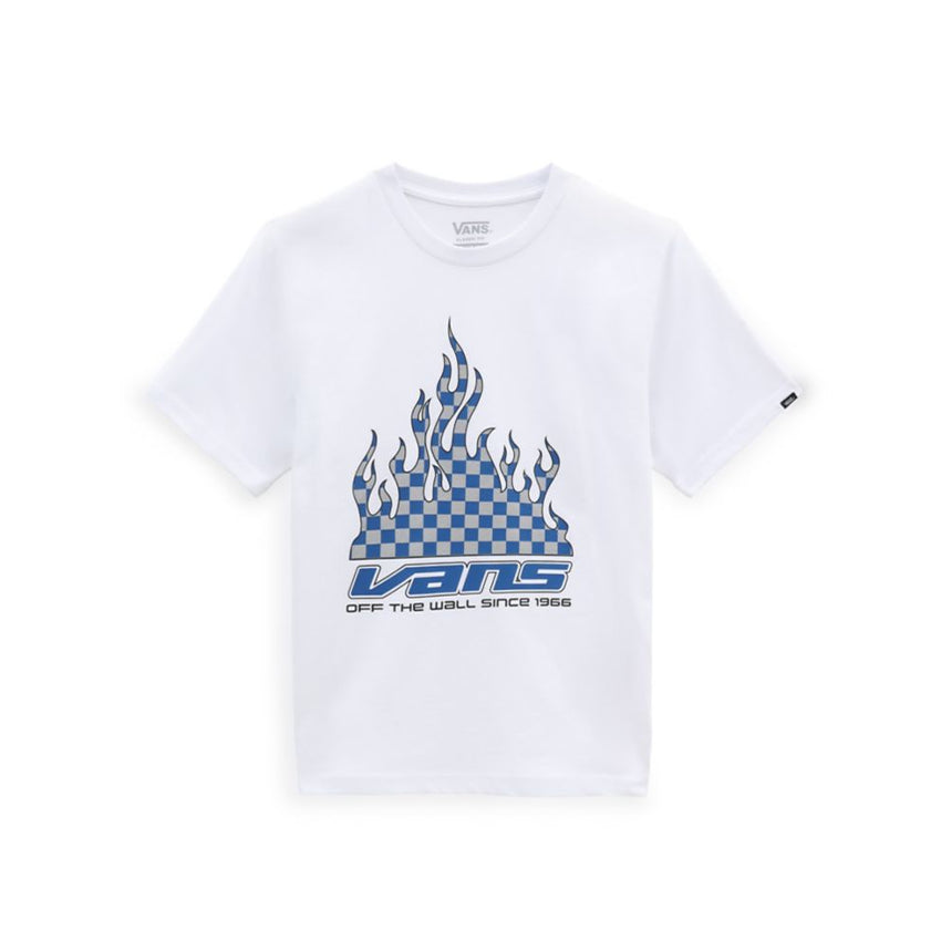 T-Shirt Vans Bambino Reflective Flame Bianco