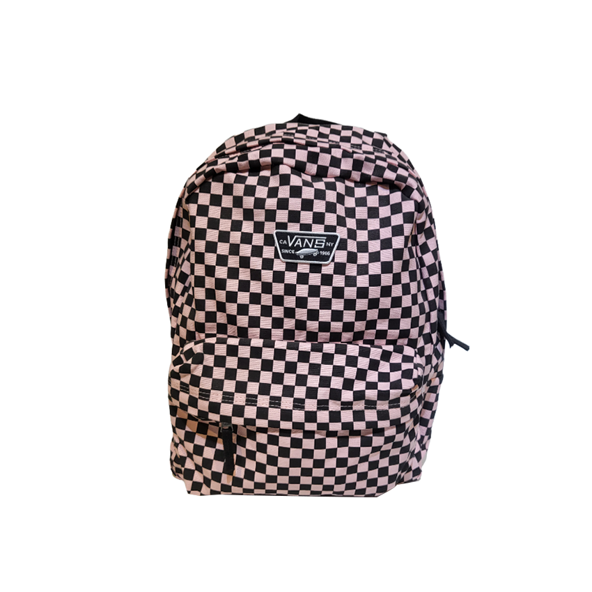 Vans Realm Canvas Check Pink Rucksack