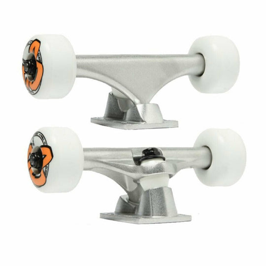 Kit Skate Bullet Assembly Trucks + Ruote (2x Set) Argento