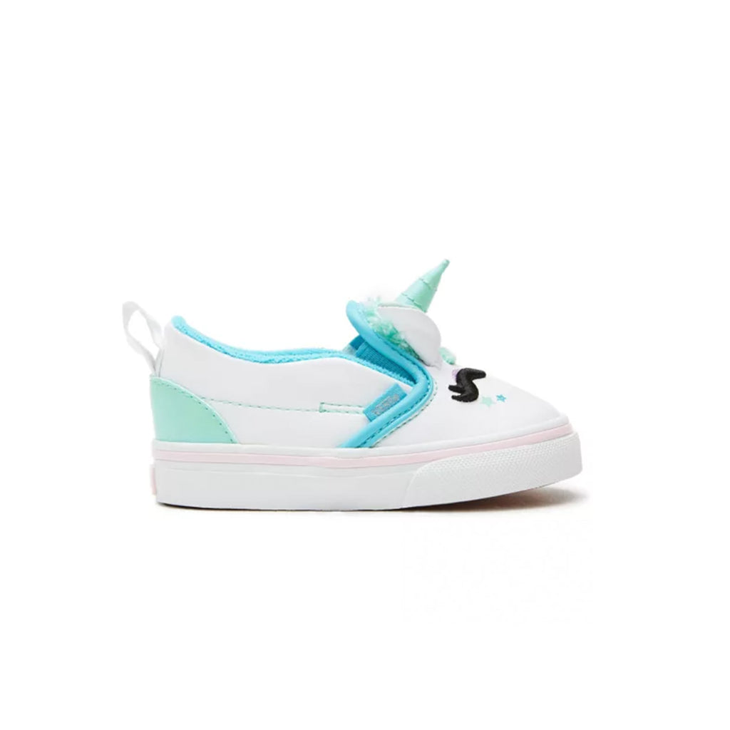 Vans Slip-on-Einhorn-Sneaker für Jungen, Weiß