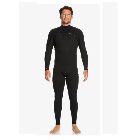 Muta Uomo Quiksilver Higline 4/3mm Chest Zip Schwarz