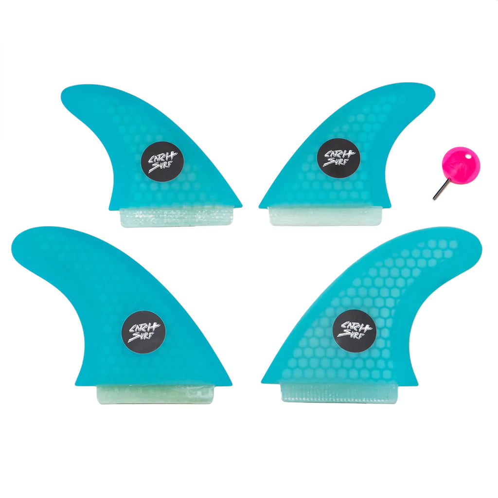 Catch Surf Ultra HI-Perf Quad Fin Set Cyan