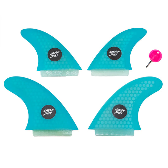 Pinne Surf Catch Surf Ultra HI-Perf Quad Fin Set Cyan