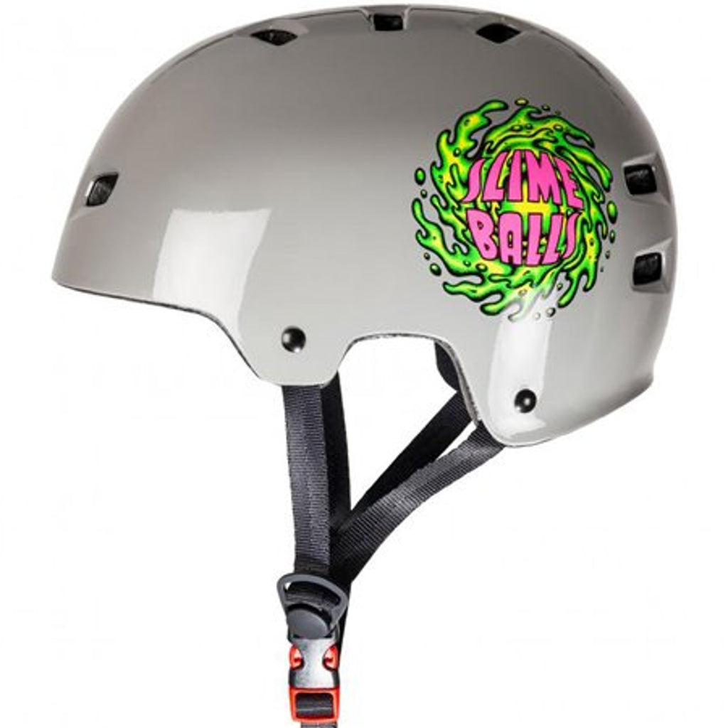 Bullet x Santa Cruz Slime Logo Kinderhelm Grau