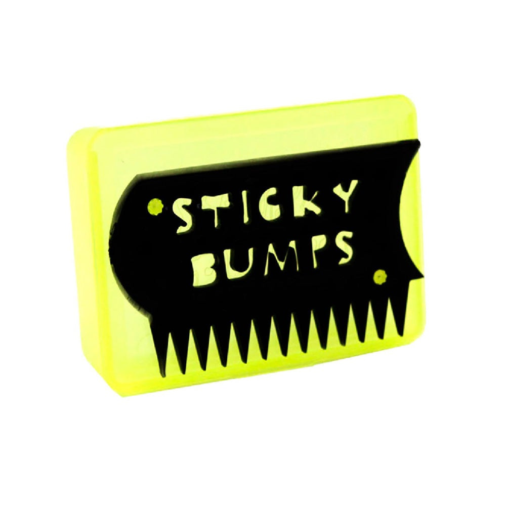 Box + gelber Sticky Bumps-Kamm